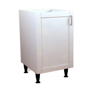 500 Base Cabinet Single Door 560 Crystal White Matt Shaker Style Flat Pack