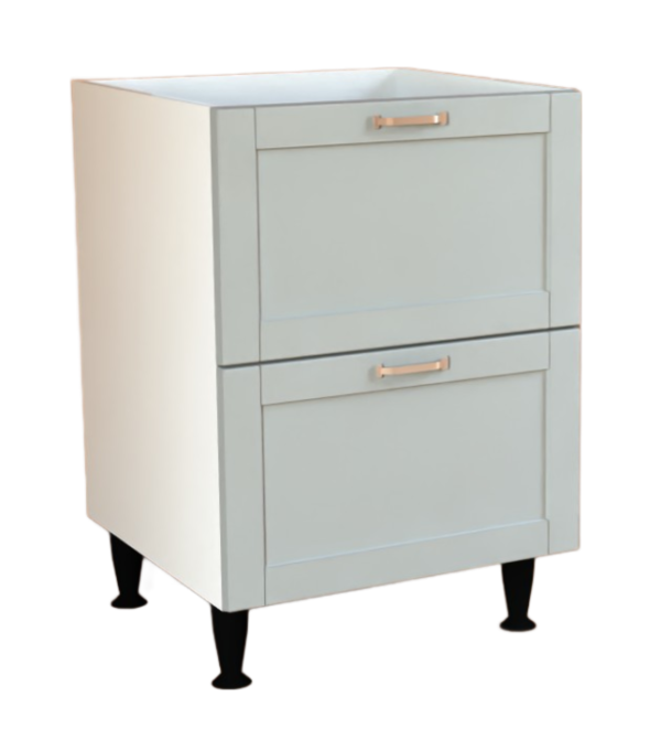 600 Base Cabinet Drawer 560 Dust Grey Matt Shaker Style Rigid