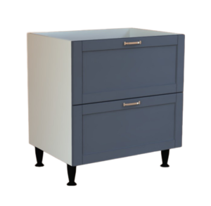 800 Base Cabinet Drawer 560 Indigo Blue Matt Shaker Style Flat Pack
