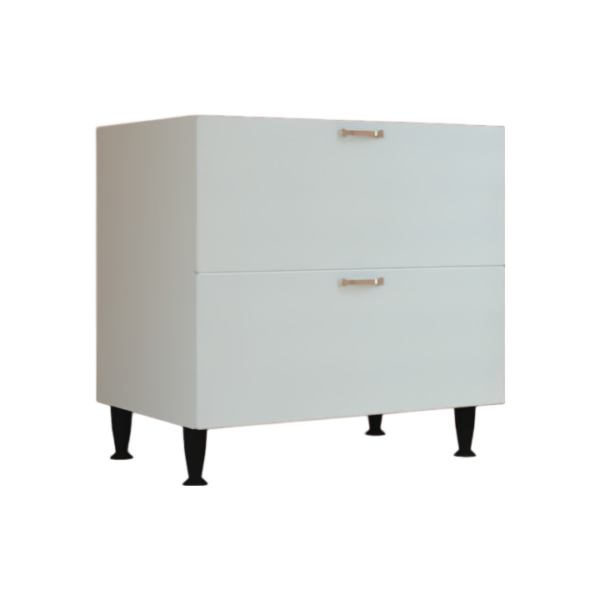 800 Base Cabinet Drawer 560 Crystal White Matt Slab Style Flat Pack