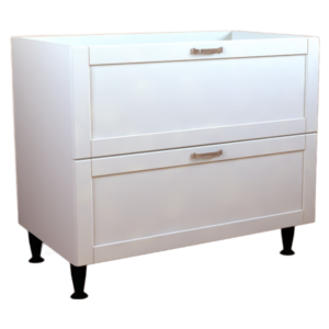 1000 Base Cabinet Drawer 560 Crystal White Matt Shaker Style Flat Packed