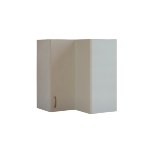 600 L Slap Corner Wall Cabinet 320 Cashmere Matt Slab Style Rigid