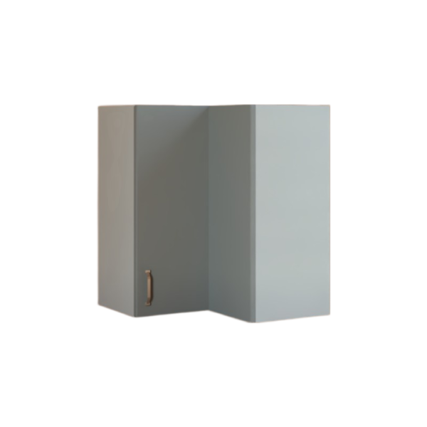 600 L Slap Corner Wall Cabinet 320 Dust Grey Matt Slab Style Rigid