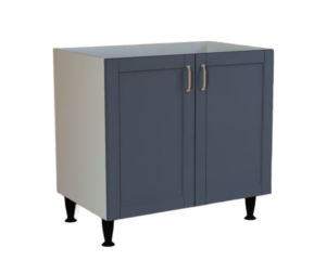 900 Base Cabinet Double Door 560 Indigo Blue Matt Shaker Style Flat Packed